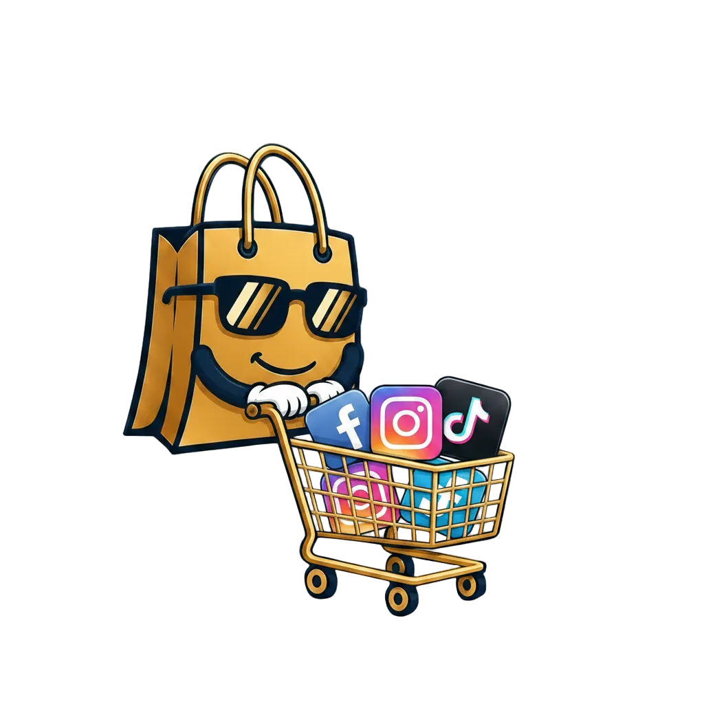 Useful Hub Mascot with Social Media Icons